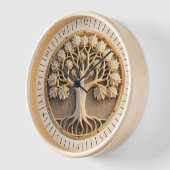 Horloge L'arbre du temps Une sculpture sur bois unique et  (Angle)