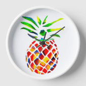 Horloge L'art cool de l'ananas funky (Recto)