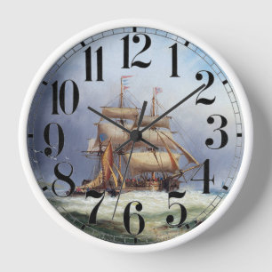 Horloge Le bateau pilote de l'île de Wight 1887