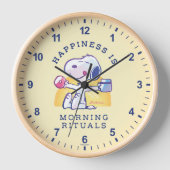 Horloge Le bonheur, c'est les rituels du matin (Recto)