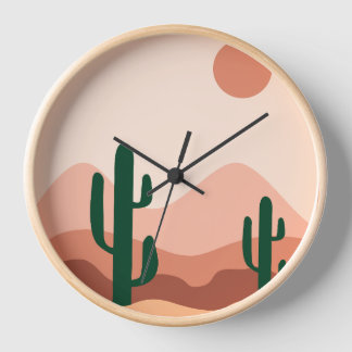 Horloge Le cactus du désert