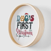 Horloge Le premier Noël du chien (Angle)
