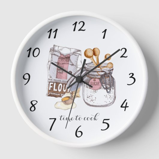 Horloge Le temps des ingrédients de Baker de cuisiner (Recto)