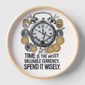 Horloge Le temps est la monnaie la plus précieuse (Recto)