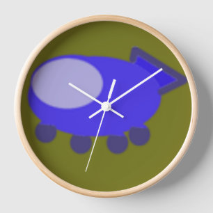 Horloge Le vaisseau spatial bleu