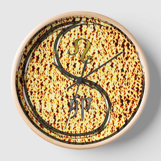 Horloge Léo & Lapin de feu (Recto)