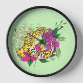 Horloge Léopard jaune Gecko Vert (Recto)