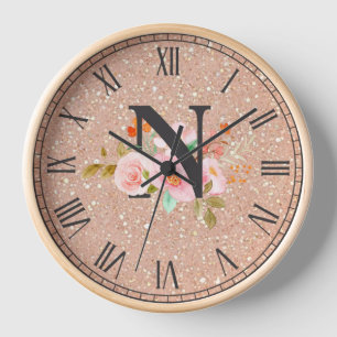 Horloge Lettre N
