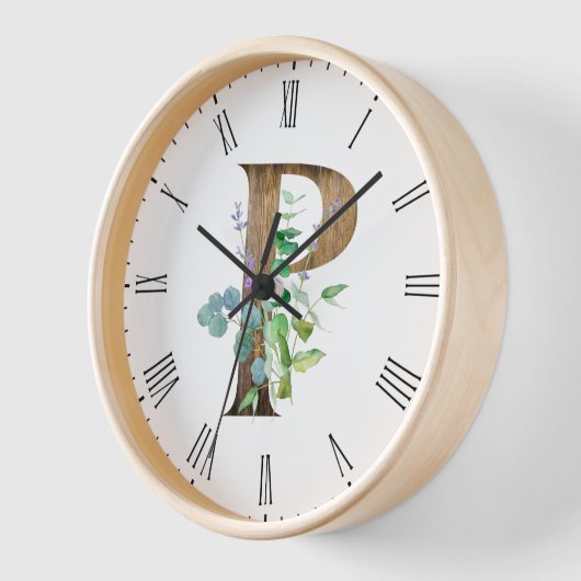 Horloge LETTRE PEU Rustique P CHAQUE CADRE EN Bois (Angle)