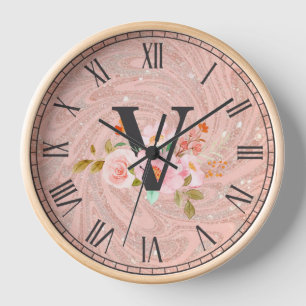 Horloge Lettre V