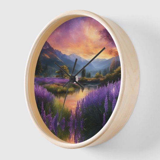 Horloge Levée solaire de Purple Mountain Valley (Angle)