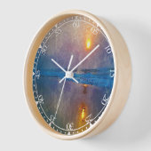 Horloge Lever du soleil du bord de mer (Angle)