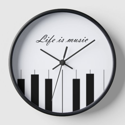 Horloge L'horloge piano Life est Music (Recto)