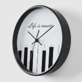 Horloge L'horloge piano Life est Music (Angle)