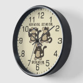 Horloge L'humour de Hear No Evil Monkey (Angle)