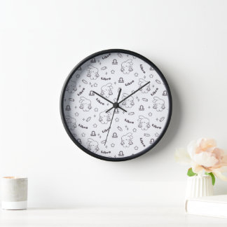 Horloge Libra Loppi Tokki Bunny Zodiac Motif Line Art