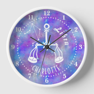 Horloge Libra Scales Constellation Stations Nom Anniversai