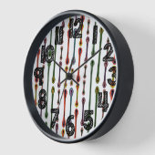 Horloge Lignes atomiques (Angle)