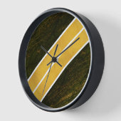 Horloge Lignes blanches d'or vert (Angle)