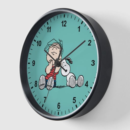 Horloge Linus consolé avec l'oreille de Snoopy (Angle)