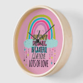 Horloge Live Simply Dream Big Be Grateful Give Love (Angle)