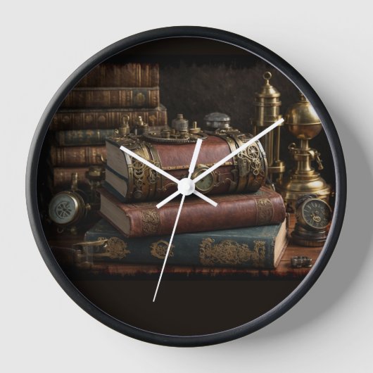 Horloge Livres Vintages Steampunk (Recto)