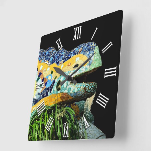 Horloge Lizard de Barcelone, Art, Parc Guell, Cata (Angle)