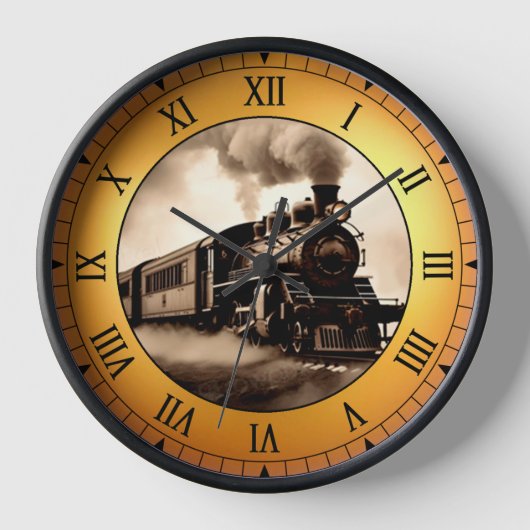 Horloge Locomotive Steampunk Vintage Steam Engine ~ * ~ (Recto)