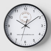 Horloge Logo commercial moderne Site web White Square (Recto)
