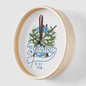 Horloge Logo de Brighton Utah pour skier (Angle)