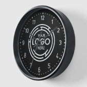 Horloge Logo de l'entreprise cadenas noir blanc (Angle)