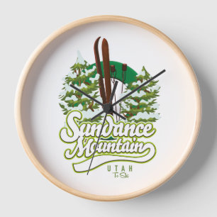 Horloge Logo de Sundance Mountain Utah Ski
