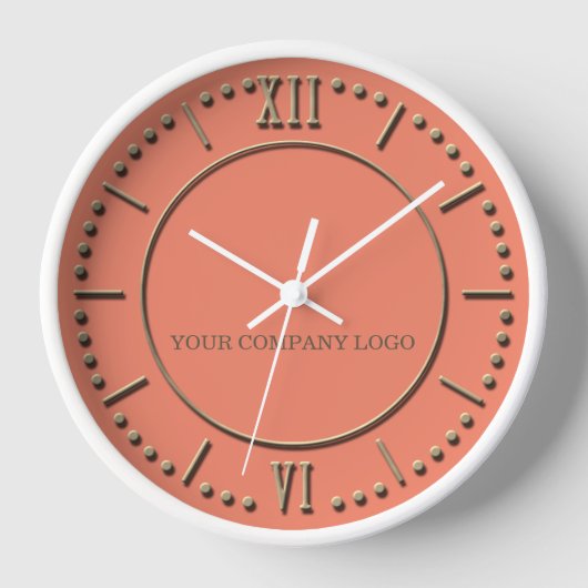 Horloge LOGO DE YOUR COMPANY, personalized,add your text (Recto)