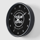 Horloge Logo d'entreprise élégant et Arrière - plan de tex (Angle)