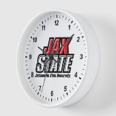 Horloge Logo d'état de Jacksonville State University JAX S (Angle)