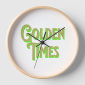 Horloge Logo du Golden Times élégant (Recto)