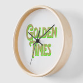 Horloge Logo du Golden Times élégant (Angle)