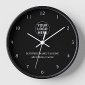 Horloge Logo et texte d'entreprise personnalisés Marque no (Recto)