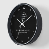 Horloge Logo et texte d'entreprise personnalisés Marque no (Angle)