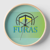Horloge Logo FURAS arabe moderne - Moyen-Orient futuriste (Recto)