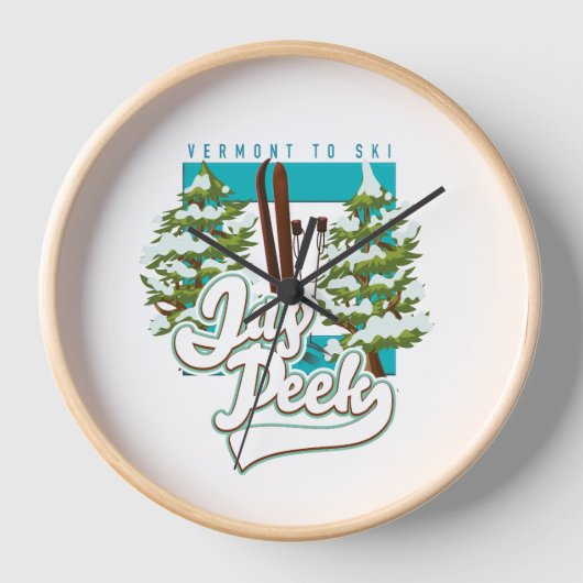 Horloge Logo ski Jay Peek Vermont (Recto)