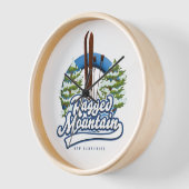 Horloge Logo ski Ragged Mountain New Hampshire (Angle)