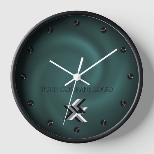 Horloge LOGO YOUR COMPANY, personalized, add your text lar (Recto)