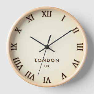 Horloge Londres Angleterre fuseau horaire UK Numéros romai