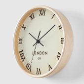 Horloge Londres Angleterre fuseau horaire UK Numéros romai (Angle)