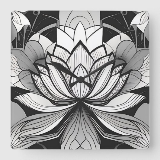 Horloge Lotus Art Déco (Recto)