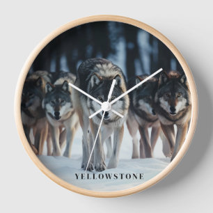 Horloge Loups de Yellowstone