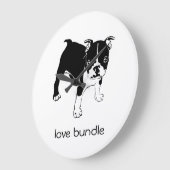 Horloge Love Bundle chiot Bouledogue Français (Angle)
