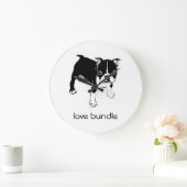 Horloge Love Bundle chiot Bouledogue Français (Maison)