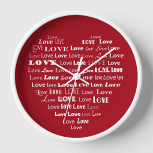 Horloge Love Heart Word